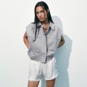 Zara Sleeveless Denim Jacket